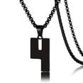 thumbnail image 2 of 1pc Stylish Stainless Steel Men's Athletes Number Pendant Necklace - Perfect for Baseball, Basketball, and Football Teams - Long Chain Necklace with Sports Number - Ideal Gift for Boys, 2 of 5
