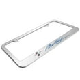 thumbnail image 3 of Ford Mustang Script Blue in 3D American-Made Mirror Chrome Metal License Plate Frame, 3 of 8