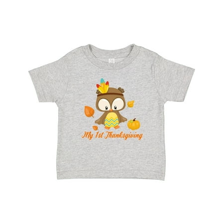 

Inktastic My First Thanksgiving Owl Gift Baby Boy or Baby Girl T-Shirt