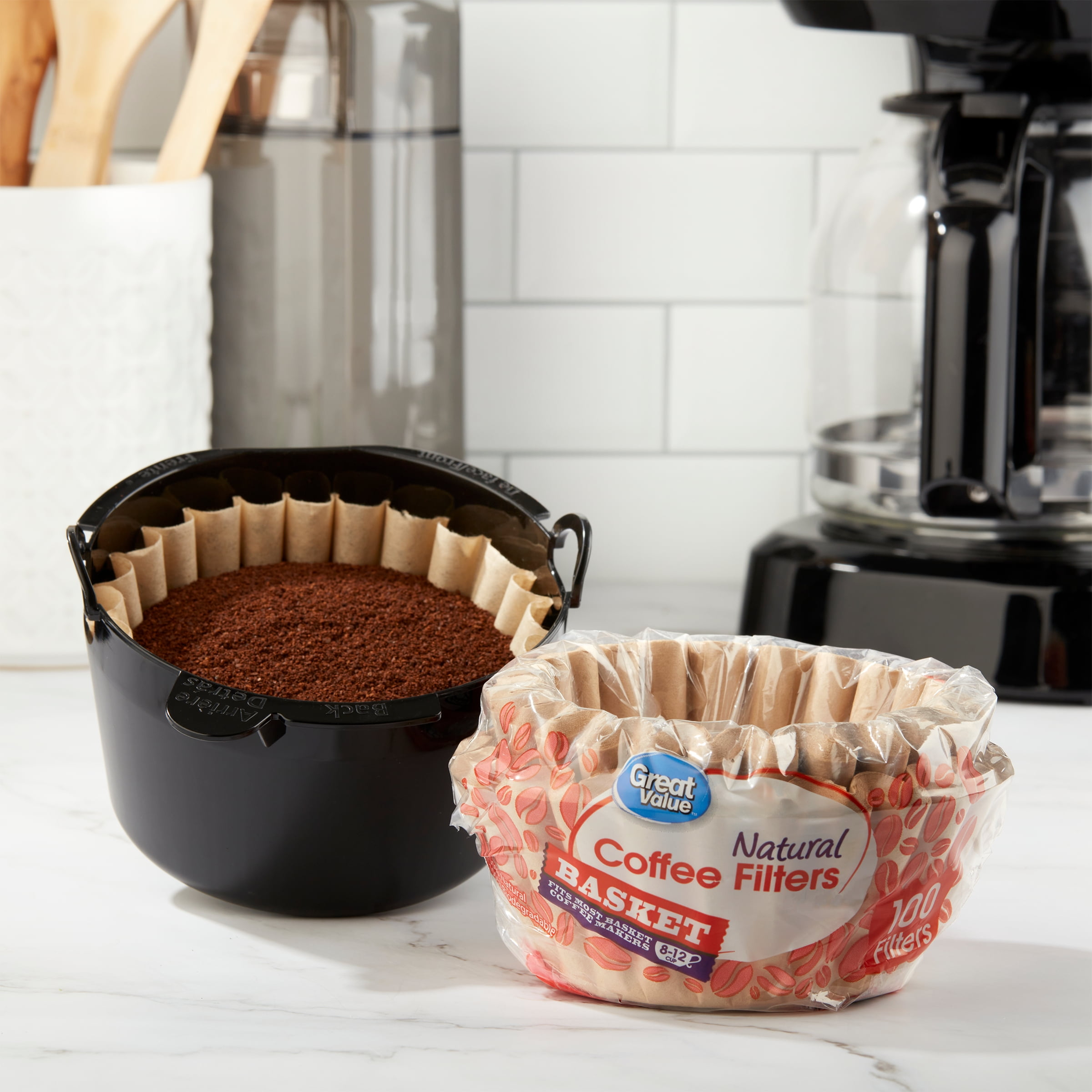 Extra Large Coffee Filters - 1.5 - 3 Gallon 13 x 5 Coffee & Tea Filter  250-Count - Tall Walled to Prevent Ground Overflow - Chlorine Free White 