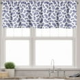 thumbnail image 3 of Ambesonne Paisley Valance & Curtain, Abstract Floral Motifs Dots, 55"x24", Dark Blue White and Indigo, 3 of 7
