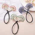 thumbnail image 4 of Vjnyvs Purple Peacock Hair Curler Pearl Rhinestone French Twist Bun Styling Clip, 4 of 7