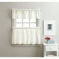 thumbnail image 3 of Curtainworks Solid Twill 3-Piece Kitchen Curtain Valance & Tier Set, Indoor, 56"W x 36"L, Adult, 3 of 4