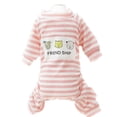 thumbnail image 1 of Pet Pyjamas Spring And Summer Thin Striped Clothes Small Dogs Pet Clothing Friend Ship Pink L, 1 of 2