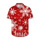 thumbnail image 5 of Hombres de Manga Larga, Navidad Impresa Turndown Collar Blusa, Casual Moda Botón Camisa para las Vacaciones, 5 of 5