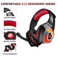 thumbnail image 2 of Casque de Jeu avec Micro pour Xbox One, PS5, PS4, PC, Nintendo Switch playstation 5 - Écouteurs Stéréo Basse - 3,5 mm - Écouteurs Légers Circum-Auriculaires avec Lumière LED, Contrôle du Volume, Réduction du Bruit, 2 of 9