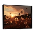 thumbnail image 2 of Designart "Sunset Dandelion landscape I" Floral Floater Framed Wall Art Print, 2 of 7