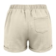 thumbnail image 4 of FASHOFT Boy's Linen Shorts Summer Pull-on Lightweight Elastic Waist Casual Beach Shorts Beige 8-9 Years, 4 of 5