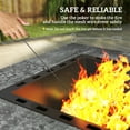 thumbnail image 4 of Outsunny Square Fire Pit with Fire Poker, Fireplace with Mesh Lid, Grey, 4 of 10