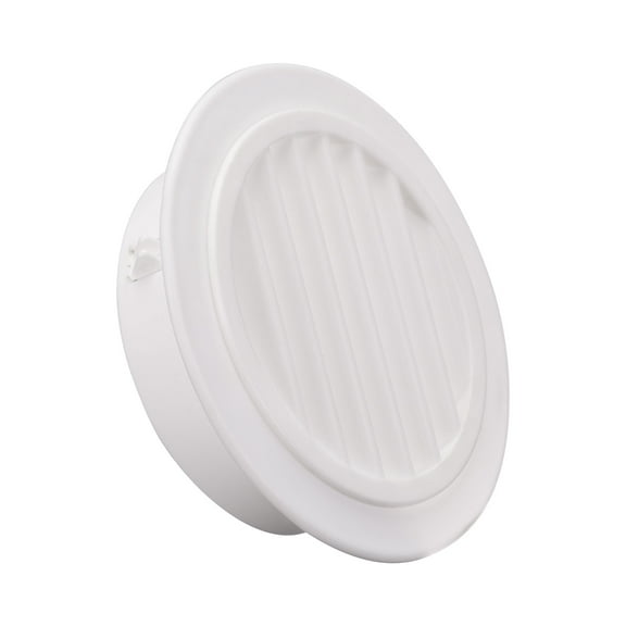 Round Vent Cover, PP Plastic Detachable Air Vent Exhaust Louver for 4" - 4.3" Dia Hole