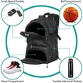 thumbnail image 7 of WOLT Best Basketball Backpack for Man with Ventilated Shoe & Ball Compartments, 34L Basketball Bag Black, 7 of 7