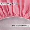 thumbnail image 3 of HAHDAXIA Round Waterproof Table Cover Elastic Tablecloth Vinyl Fitted Table Cover Elastic Edged Plastic Table Cover, Fits Tables up to 45"-56" R, Pink, 3 of 7