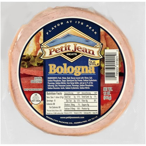 Petit Jean Meats Bologna, 12 oz. Pork and Beef Bologna