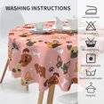 thumbnail image 5 of Cute Dog Print Tablecloth Round 60 Inch Table Cloth Cover Mat Holiday Party Decoration for Dining Room Home Kitchen Picnic, 5 of 6
