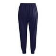 thumbnail image 3 of Bmisegm Fashionable Women's Casual Pants Lightweight Stretchy Athletic Trousers with Pockets Ideal for Workouts and Daily Activities Navy XL, 3 of 4