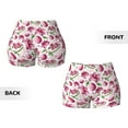 thumbnail image 5 of Fotbe Lilies Flowers Seamless Shorts, Womens Workout Shorts High Waist Stretch Booty Short for Gym/Yoga/Running/Biking-X-Large, 5 of 9
