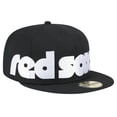 thumbnail image 3 of Men's New Era Black Boston Red Sox Checkered Undervisor 59FIFTY Fitted Hat, 3 of 5