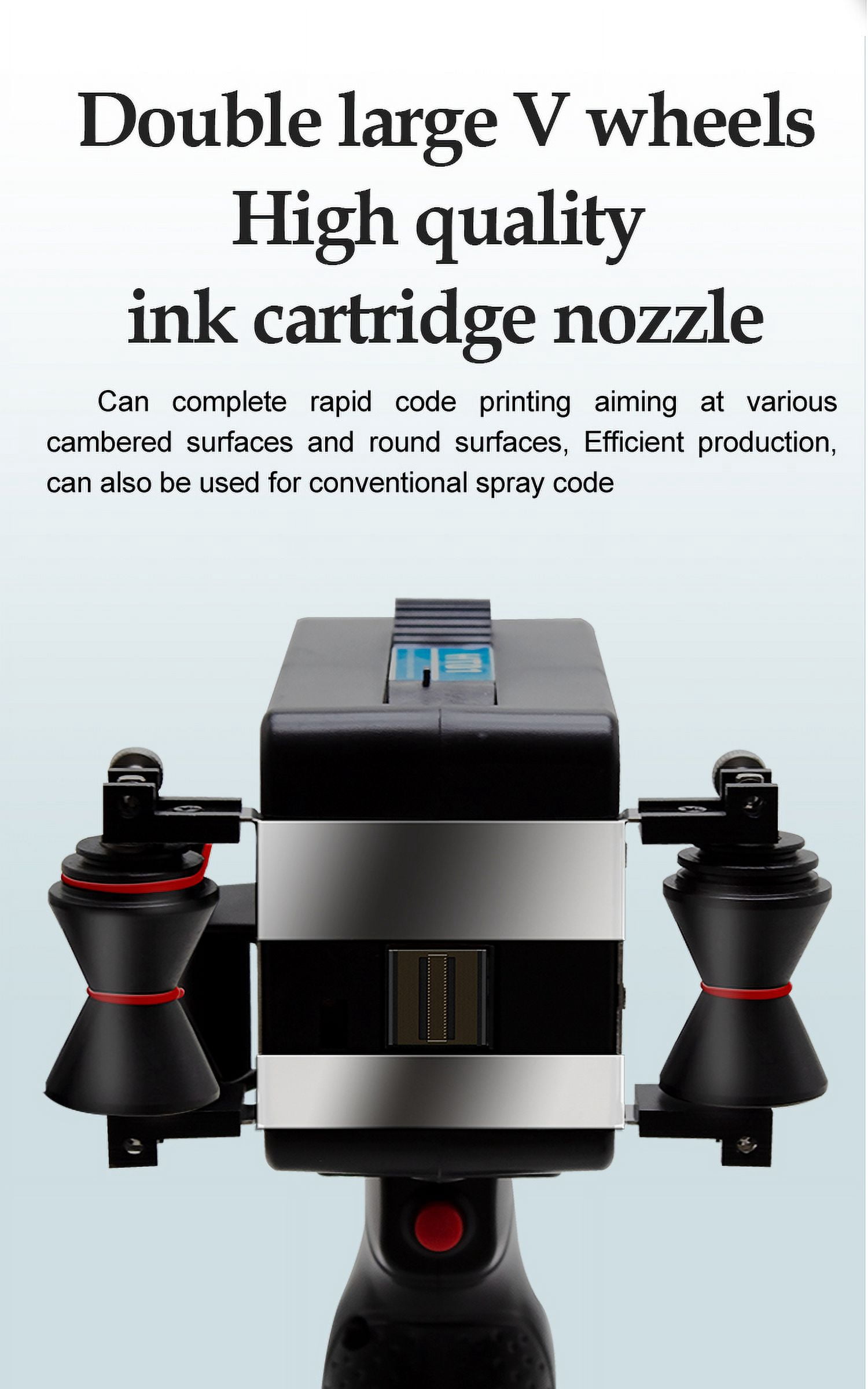 Handheld Pipe Inkjet Printer, Steel Pipe Cable Label Lot Code Machine Portable Printer, Fast Drying Color Fade Resistant ,Versatile Surface Compatibility