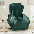 thumbnail image 1 of vidaXL Stand up Massage Recliner Chair Dark Green Fabric, 1 of 5