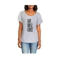 thumbnail image 2 of Hey You, Love X-Large Women's Handprinted Gray T-Shirt, "But First, Coffee", 2 of 3