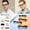 4 Pack Black, variant on OCCI CHIARI 4 Pack Reading Glasses for Women Men, Large Square Readers Black Frame with Spring Hinge, Mens Designer Reader Glasses(Black, 2.0)