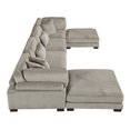 thumbnail image 3 of Lexicon Traverse Corduroy 6-Piece Modular Sectional with Ottomans in Taupe, 3 of 6