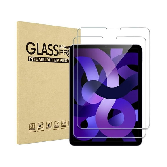[2 Pack] Tempered Screen Protector For iPad Air 4 Air 5 Generation 10.9 inch 2022 2020, iPad Pro 11 Inch 2022 2021 2020 2018, Face ID & Apple Pencil & Case Compatible