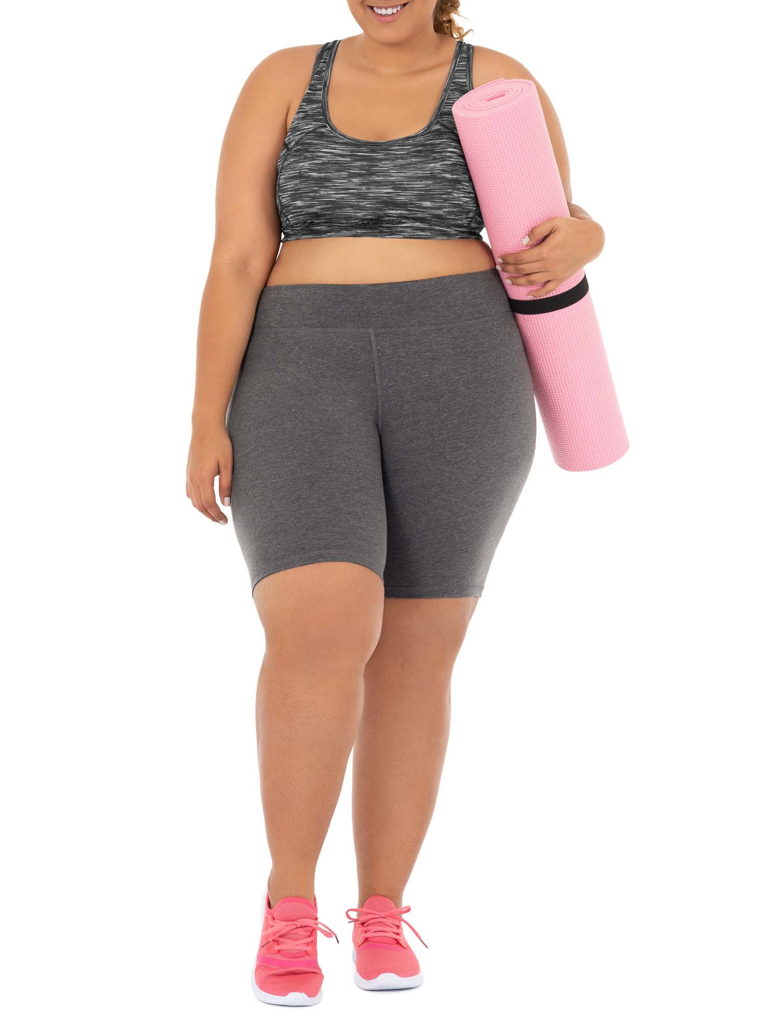Athletic Works Women's and Women's Plus Core Active Dri-Works Bike Shorts, 1 and 2-Pack, Sizes S-4X