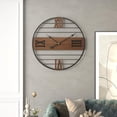 thumbnail image 6 of Modern Wood Walnut Dial Wall Clock, Large Wall Decor Mid Century Silent Non Ticking Clock for Living Room Decor, Kitchen, Bedroom, Study Decoration, Handmade Home Gift Idea, 20IN, 6 of 6