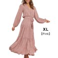 thumbnail image 2 of sweethay Vestidos de verano para mujer, temperamento, adultos, estampado de leopardo, moda, elástico, cuello en V, faldas de talla grande, vestido largo Vestidos Rosado SG sweethay AP013471-08, 2 of 6