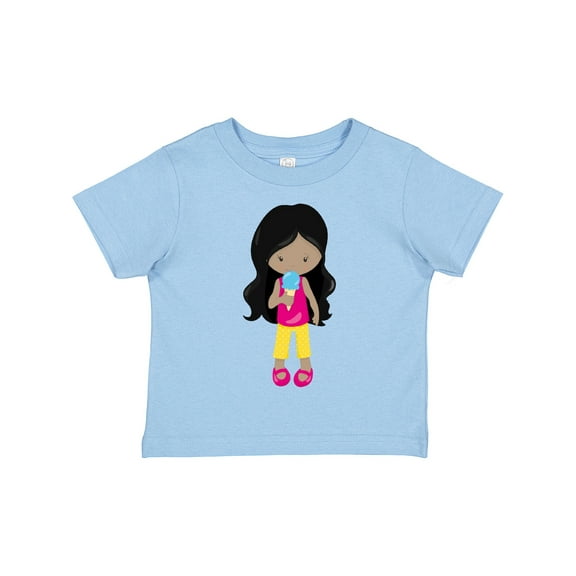 Inktastic Girl with Ice Cream, African American Girl, Dress Girls Toddler T-Shirt