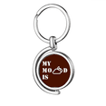 thumbnail image 1 of Dark Mood Cloud Weather Art Deco Fashion Rotating Keychain Metal Keyring Holder, 1 of 2