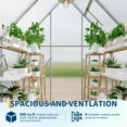thumbnail image 4 of BeesClover 4X6 FT Greenhouse, Hard Anodized Aluminum Greenhouse, Quick Assembly, 4 of 9