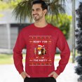 thumbnail image 3 of Christmas Sweatshirt, Ready For The Party Funny Thanksgiving Turkey Sweatshirt, Witty Holiday Sweatshirt, Unique Autumn Gift for Women & Men, 3 of 5