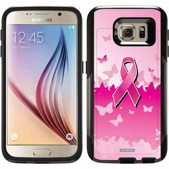 Spot goodsPink Ribbon Butterflies Design on OtterBox Commuter Series Case for Samsung Galaxy S6