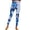 Blue, variant on Fsqjgq Plus Size Leggings for Women Fashion Colorful Flower Butterfly Print Yoga Pants High Waist Sports Tights Workout Leggings S White