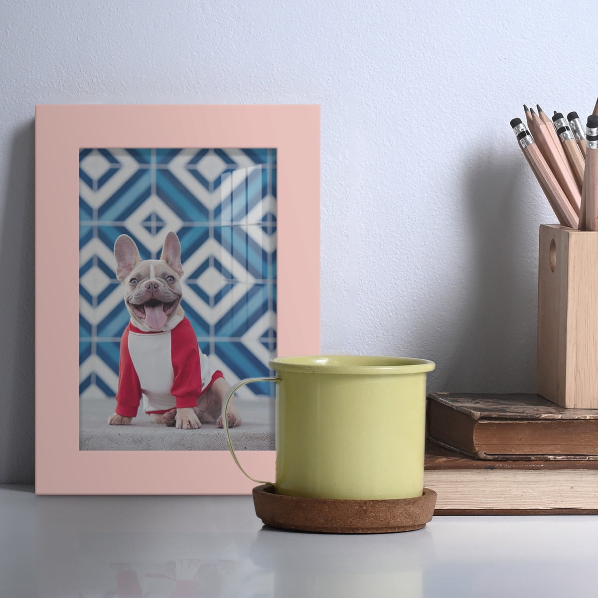 Modern 4 in. x 6 in. Pink Picture Frame (Set of 4)