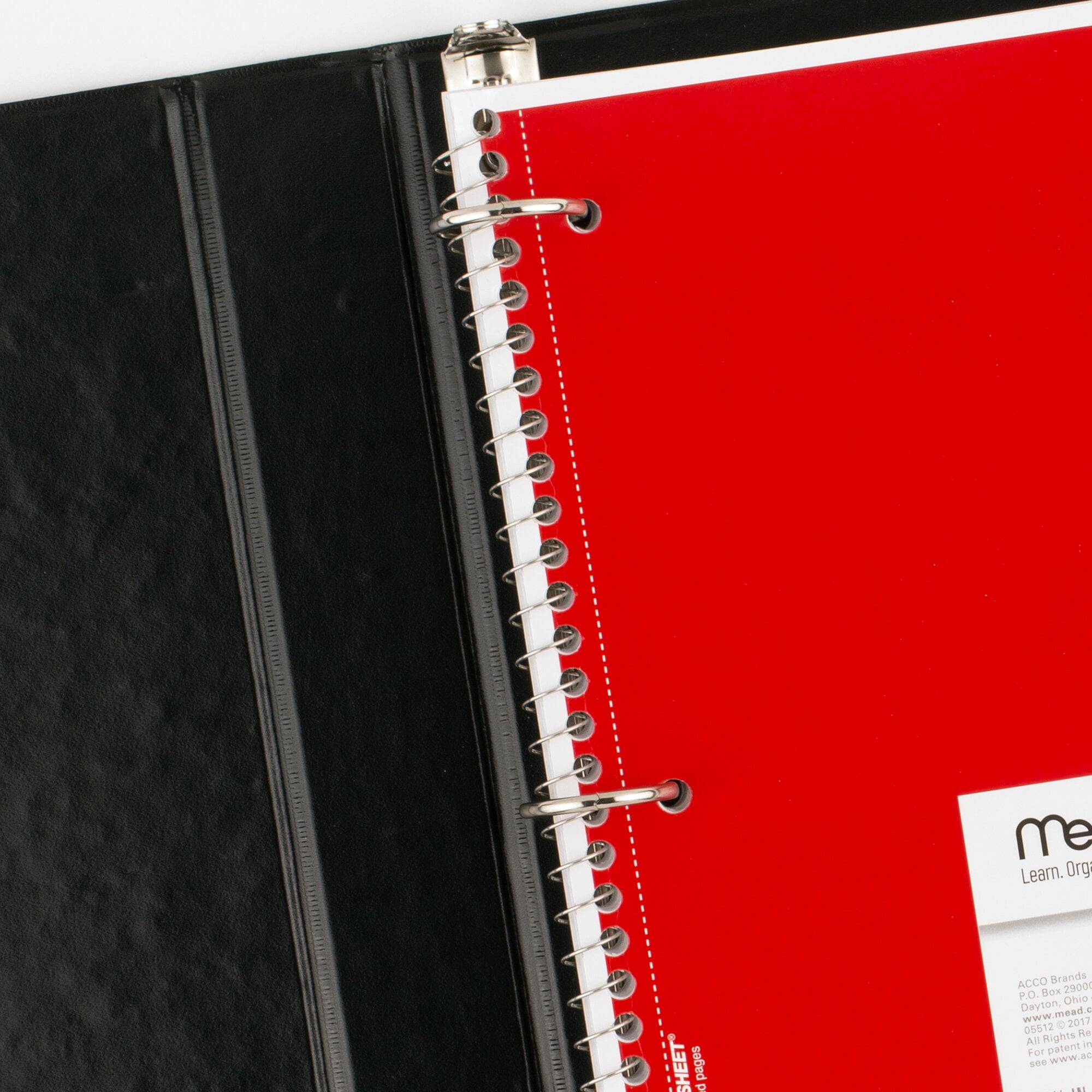 Mead Spiral Notebook, 1 Subject, Graph Ruled, 10.5" x 7.5", 100 Sheets, Black