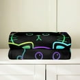 thumbnail image 4 of Cat Blanket for Kids Boys Girls, Blue Purple Ombre Throw Blanket, Cute Black Cats Pet Animal Fleece Blanket 40X50 Inch, Neon Gradient Flannel Blanket, Luxury Soft Living Room Decor, Green, 4 of 5