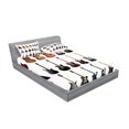thumbnail image 2 of Ambesonne Music Fitted Sheet & Pillow Sham Set, Guitars Rock and Jazz, Queen, Multicolor, 2 of 2