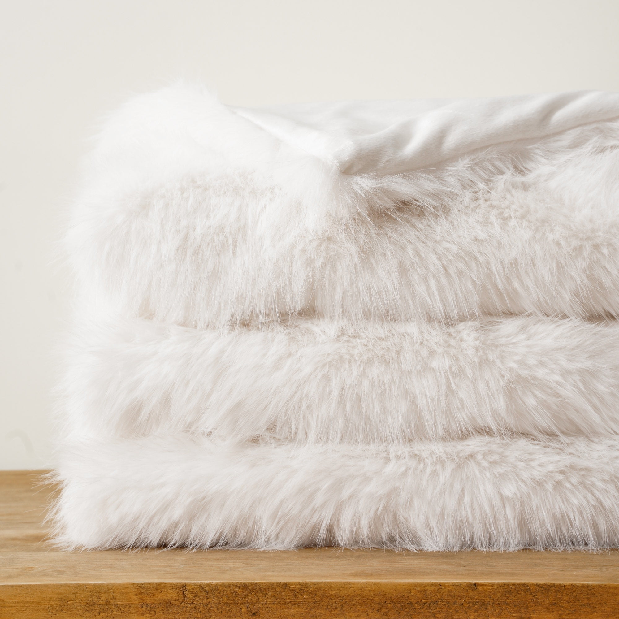 Fluffy store blanket white