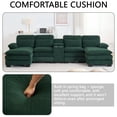 thumbnail image 2 of 124" U-Shaped Modern Sectional Sofa w/ Console, Cup Holders & Pillows,  Comfortable Seating, Boneless Couch for living room, 2 of 9