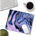 thumbnail image 4 of Purple Marble Mouse Pad, Gaming Mouse Mat Square Waterproof Mouse Pad Non-Slip Rubber Base MousePads for Office Home Laptop Travel, 9.5"x7.9"x0.12" Inch, 4 of 6