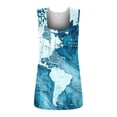 thumbnail image 4 of JGGSPWM Summer Tank Tops for Women Loose Fit Pleated Square Neck Sleeveless Tops Curved Hem Flowy Loose Fit Camisole Trendy Breathable Tees Shirts Sky Blue#03 S, 4 of 5
