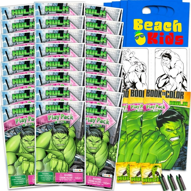 Set de obsequios para fiestas Marvel Incredible Hulk Kids, 24 paquetes