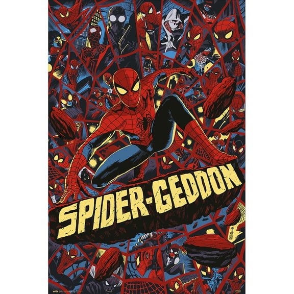 Spider-Man - Comic Poster (Spider-Geddon - Different Multi-Verse Spider-Men) (Size: 24" x 36")