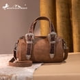 thumbnail image 6 of Montana West Mini Barrel Crossbody Bag Western Tooled Design with Buckle, Light Coffee, 6 of 6