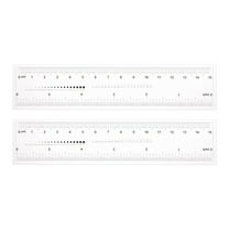 Flexible Ruler 6 Inch 0.5mm Scale PET Plastic Film Straight Ruler, 2 Pieces
