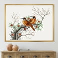 thumbnail image 2 of Designart 'A Flowering Tree Branch With Two Chinese Birds' Traditional Framed Canvas Wall Art Print, 2 of 5