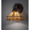 thumbnail image 1 of Meyda STEELGLASSWALL One Light Wall Sconce 8" Wide Peaches, 1 of 1